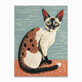 Oriental Shorthair Relief Illustration 4 Canvas Print