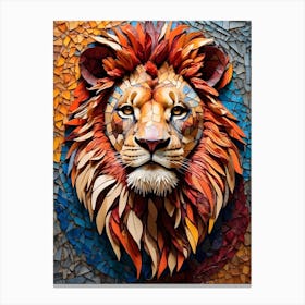 Mosaic Lion 1 Canvas Print
