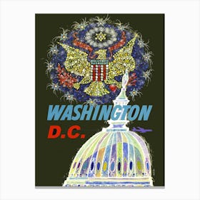 Washington DC, USA Vintage Travel Poster Canvas Print
