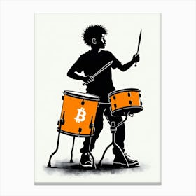 Bitcoin Drumming Canvas Print