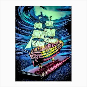 Ship At Sea Canvas Print