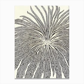 Sea Spider Linocut Canvas Print