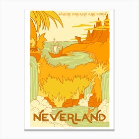 Fictional Travel - Neverland Canvas Print