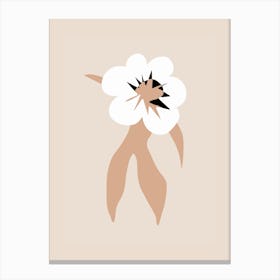 White Floral Dance Canvas Print