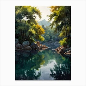 Reflection In A River Canvas Print