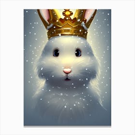 Rabbit In A Crown Canvas Print