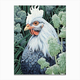 Ohara Koson Inspired Bird Painting Chicken 6 Canvas Print