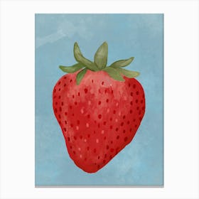 Strawberry Colorful Fruit Print Canvas Print