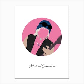 Michael Schenker Guitarist Minimalist Canvas Print