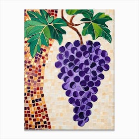 Mosaic Grapes Canvas Print