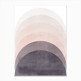Gradient Sun Rising Cotton Pink Abstract Canvas Print