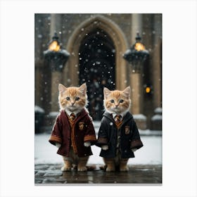 Photoreal Kittens In The Role Of Harry Potter Hermione And Ron 1 Canvas Print