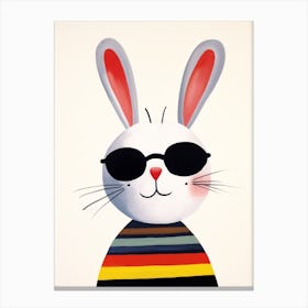 Little Rabbit 1 Wearing Sunglasses Canvas Print