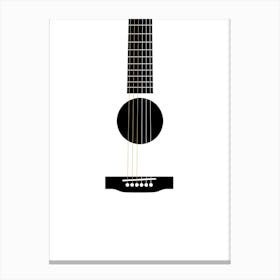 Black and White Guitar 1 Canvas Print