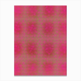 Pink Squares Abstract Pattern Canvas Print