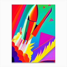 Rocket Abstract Modern Pop Space Canvas Print