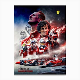 The Legends Of Scuderia Ferrari Canvas Print