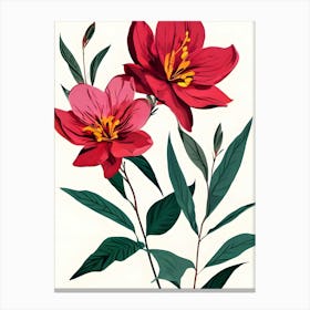 Red Lilies Canvas Print