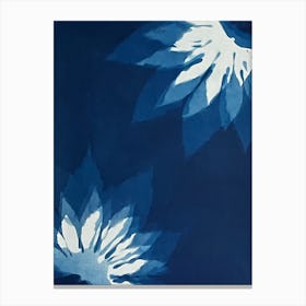 Blue And White Flowers Canvas Print