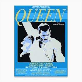 Queen Freddie Mercury Concert Posters Re Imagines The Originals! Canvas Print