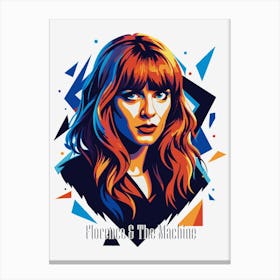 Florence & The Machine 02 Portrait Music Icon Style WPAP Pop Art Canvas Print