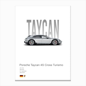 Taycan 4s Cross Turismo Porsche Canvas Print