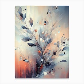 Abstract Leaves Painting Canvas Print