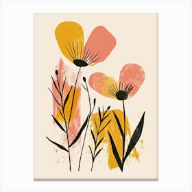 Seward Flower Market Boho Minimalist Style Canvas Print