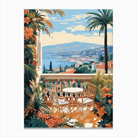Jardin Exotique De Monaco Illustration 3 Canvas Print