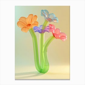 Dreamy Inflatable Flowers Peacock Flower 1 Canvas Print