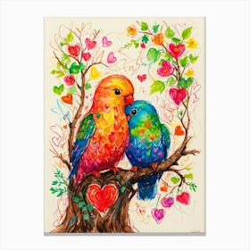 Lovebirds 3 Canvas Print