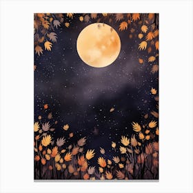 Moonlight In The Forest 4 Canvas Print