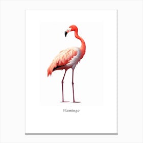Flamingo Kids Animal Poster Canvas Print