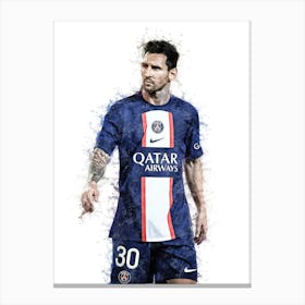 Lionel Messi Psg Painting Canvas Print