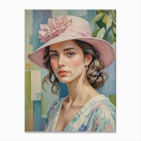 Girl In A Hat Canvas Print