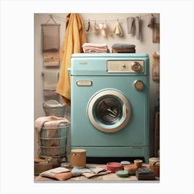 Vintage Washing Machine Canvas Print