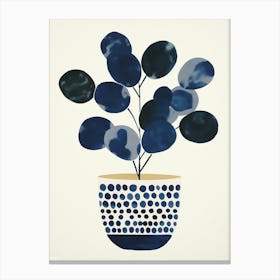 Blue Potted Plant Canvas Print