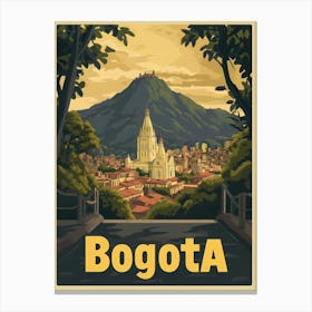 Aihrgdesign A Vintage Travel Poster Of Bogota Canvas Print