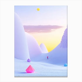 Abstract Cold Tech Landscape Canvas Print