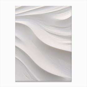 Wavy White Wall Canvas Print