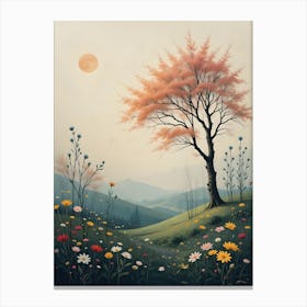 Tree In The Meadow 1 Canvas Print