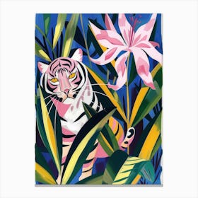 Tiger In The Jungle 56 Canvas Print