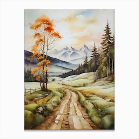 Road To The Mountains 1 Canvas Print