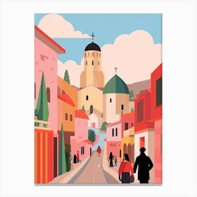 Azerbaijan 3 Travel Illustration Canvas Print