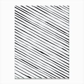 Abstract Black And White Striped Pattern Canvas Print