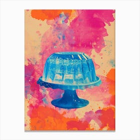 Blue Jelly Retro Space Collage 2 Canvas Print