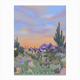 Desert Landscape Illustration Canvas Print