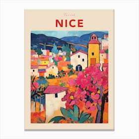 Nice France 3 Fauvist Travel Poster Canvas Print
