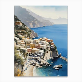 Summer In Positano Painting (14) 1 Canvas Print