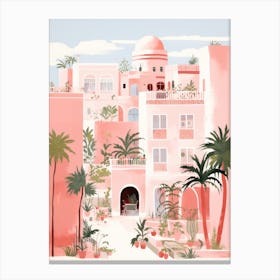 Pink Houses In Morocco Canvas Print